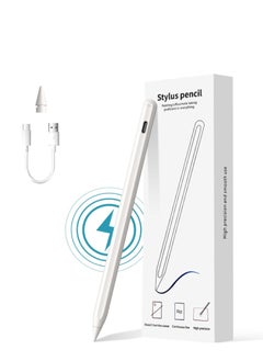 Buy Smart Active Digital iPad Stylus Pen with Fast Charging and Palm Rejection for Apple iPad 2018 and Later White in Saudi Arabia