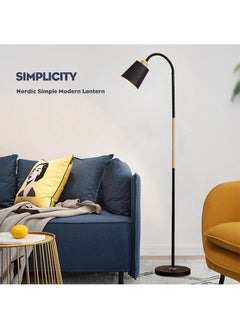 Buy Floor Lamps Nordic Modern Elegant Floor Lamp Pleated Cloth Cover Standing Light With E27 12W Blub for Bedroom Living Room Office in Saudi Arabia