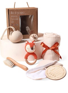 اشتري Baby Gift Set for Newborn New Baby Gift Set - Newborn Baby Essentials Baby Bath Set with Baby Blanket Baby Rattle - New Born Baby Girls Gift & Baby Boy Gifts for Baby Shower في السعودية