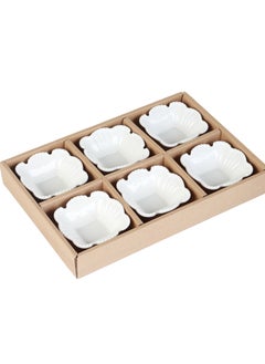 Buy Ceramic nut and cake mold set of 6-Rose-white-7 in Saudi Arabia