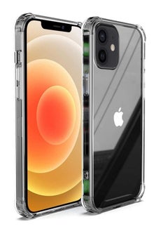 Buy Case for iPhone 12 mini 5.4-Inch, Non-Yellowing Shockproof Phone Bumper Cover, Anti-Scratch Clear Back (Clear) in UAE