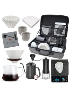 Buy V60 Pour Over Coffee Set,14-Piece Drip Coffee Maker Set,Hand Brewing Coffee Accessories Kit,ALL In 1 Portable Travel Bag in Saudi Arabia