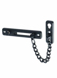 اشتري Stainless Steel Chain Door Guard with Spring Anti-Theft Press Lock, Punch Free Door Chain Lock, Bedroom Home Apartment Hotel Security Door Sliding Safety Chain Lock Stainless Steel Easy Installation في الامارات