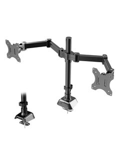 Buy 13"-27" Dual Monitor Desk Mount, Fully Adjustable Height and Angle Switched Monitor Stand for 2 Computer Screens Max 9KG per Arm for Home, Office, School in UAE