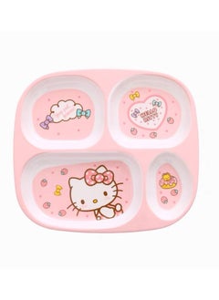 Buy Hello Kitty Children's Tableware Drop-resistant Thickened Grid Plate in Saudi Arabia