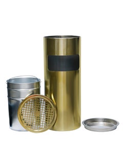 Buy Grace Stainless Steel 30L Ashtray Bin Indoor & Outdoor Ashtray Stand Commercial Lobby Standing Ashtray Bin - Gold in UAE