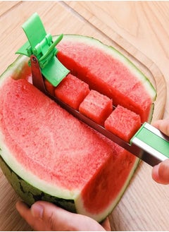 Buy Watermelon Slicer Stainless Steel Watermelon Cutter Windmill Shape Design Slicer Cutter Kitchen Gadgets Salad Fruit Slicer for Easy Fruit Cutting in Saudi Arabia