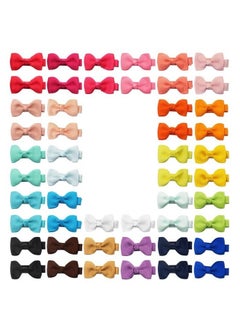 Buy Girl Hair Clips 50 Pieces 25 Colors in Pairs Baby Girls Fully Lined Baby Bows Hair Pins Tiny 2" Hair Bows Alligator Clips for Girls Infants Toddlers in UAE