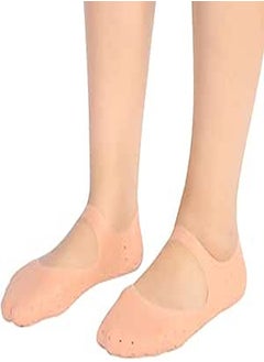 Buy ZJchao Silicone Gel Moisturizing Socks, Foot Anti-Cracking Protector Foot Care Tool Prevention Socks Prevents Dry Cracked Heels Cracked Feet Soften Dead Skin Dry Cracked Skin (L-Skin Color) in Egypt