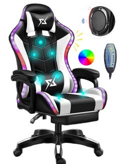 Buy Gaming Chair LED Light Racing Chair,Ergonomic Office Massage Chair in UAE