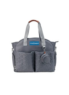 Buy Diaper Portable Bag With Pacifier Bag Large Capacity Grey in UAE