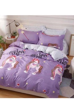 اشتري Disney Three-Piece Set Cotton Quilt Single Size Comforter Bedding Set, Anime Cartoon Bed kids Duvet Cover Set في الامارات