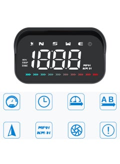 Buy Smart Car Heads Up Display , HUD Digital GPS Speedometer for Car Screen LCD Speedometer Speed Fatigued Diving Alert Over-Speed Alarm Compass for All Vehicle , Car Inclinometer Level Tilt Meter in Saudi Arabia