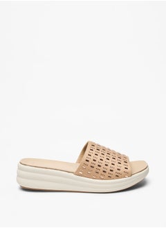 Buy Women's Embellished Slip-On Flatform Sandals in UAE