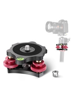 Buy Tripod Head Leveling Base, Camera Leveler, Aluminum Alloy 3 Axis Tri Wheel Head, 3/8” Thread, with +/-5 Degree Precision Adjustment for Macro Panoramic Photography, LP64 in UAE