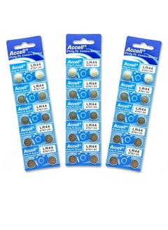 اشتري 30-Pieces Accell AG13 LR44 (A76) Alkaline 1.5V Batteries في الامارات