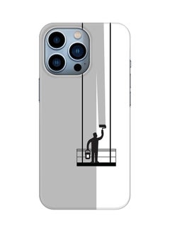 اشتري Case for iPhone 15 Pro Slim Snap Classic Series Mobile Cover Hard PC Shield Matte Finish Phone CasePrint - Paint Hanger (Grey) في الامارات