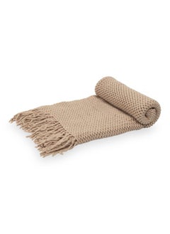 Buy Montana Throw, Khaki - 127X152 Cm in UAE