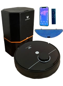 اشتري LASER Navigation Robot Vacuum Cleaner and Mop with 4000Pa Suction Power & Self-Cleaning Station في الامارات