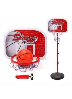 اشتري HX Sports Basketball 5 Feet Height Adjustable Portable Basketball Set Hoop Stand Outdoor Indoor Kids في الامارات