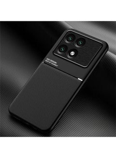 Buy Case Compatible with Xiaomi Poco X6 Pro 5G, Luxury PU Leather Silicone Anti-slip Anti-fingerprint [Support Magnetic Car Holder] Phone Protective Cover for Mi Poco X6 Pro in UAE
