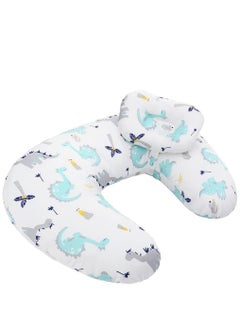 Buy Nursing Pillow, Pregnancy Pillow with 100% Cotton Pillowcase, U-shape Baby Feeding Pillow for Lactating Mothers Breastfeeding(Blue) in Saudi Arabia