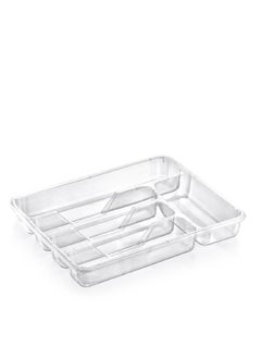 Buy Big Cutlery Tray Transparent 386X312X70 MM in Saudi Arabia