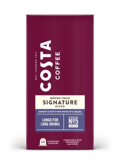 Buy Mocha Italia Signature Blend Smooth And Nutty With Notes Of Caramel Aluminium 10 Capsules in UAE