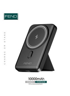 اشتري Fend FP105 10000 mAh 15W PD شحن سريع حجم صغير بنك طاقة مغناطيسي مع حامل في الامارات