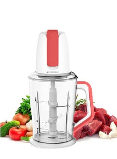 Buy Electric Chopper 4 In 1 Vegetable Chopper / Blender / Egg Beater / Garlic Peeler Includes 4 Stainless Steel Blades With A Capacity Of 1.5 Liters 400 Watts in Saudi Arabia