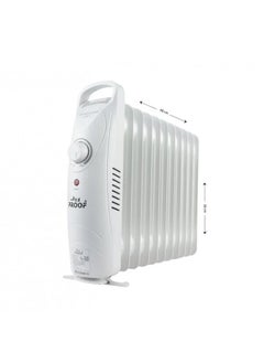 Buy Electric Heater - Oil - 2500 Watt - 11 Fins, White Temperature Control in Saudi Arabia