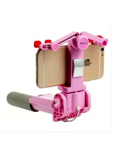 Buy Quboo 360 degree Smart Rotate Bluetooth Selfie Stick, Pink, 90 cm in UAE