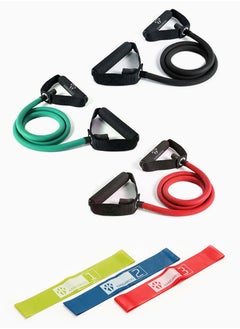 Buy 3 levels of resistance bands with 3 levels of kangaroo resistance rubber bands in Saudi Arabia