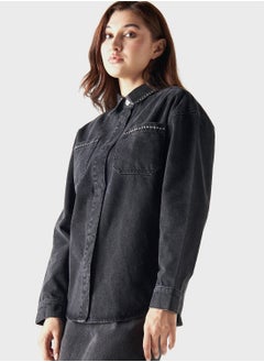 Buy Button Down Denim Shirt in UAE