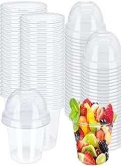 Buy Clear Plastic Cups with Dome Lids, Disposable Dessert Cups (12) in Egypt