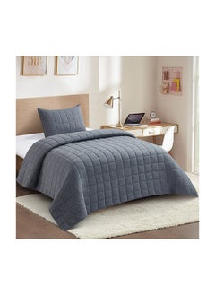 اشتري Knitnook Cotton Jersey 2-Piece Twin Summer Quilt Comforter Set 220 x 150 cm في الامارات