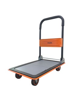 Buy Milano Steel Platform Soft Hand Trolly Platform Hand Truck Dolly Trolley Push Cart for Pulling Moving Goods Cartons Pu-W Tt5150Ca -730X480) 150Kg Black/Orange in UAE