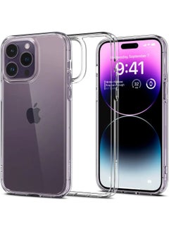 اشتري Spigen Ultra Hybrid [Anti-Yellowing Technology] Designed for iPhone 14 Pro Max Case (2022) - Crystal Clear في السعودية