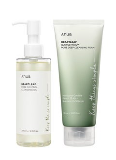 Buy ANUA Double Cleansing Duo SET (Cleasnig Oil + Cleansing Foam) in Saudi Arabia