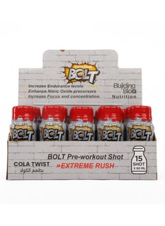 Buy BOLT "Pre-workout Shot" Cola flavor (Pack of 15) in Egypt