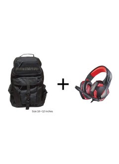 اشتري Black Laptop Backpack + Laptop Headset (Multicolor) في مصر