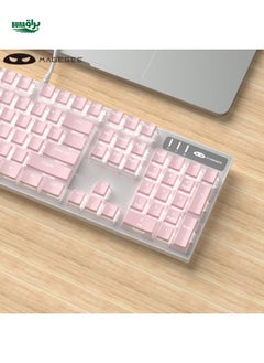 اشتري Magegee 130 Keys Pink Pudding Keycaps ، PBT Keycaps Set مجموعة مفاتيح مخصصة ، ملف تعريف OEM ، توافق عالمي لـ 100 ٪ ، 75 ٪ ، 65 ٪ ، 60 ٪ لوحة مفاتيح في الامارات