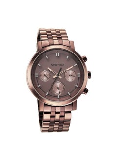 اشتري Fastrack Tick Tock Quartz Multifunction Watch for Guys With Brown Dial Metal Strap في الامارات