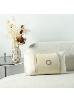 اشتري Pearl Patchwock Cushion White 28X50CM WL1927-4B-W في الامارات