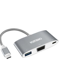 Buy Choetech kx2478 type-C VGA Multiport Adapter - White, With USB 3.0 Connectivity in Egypt