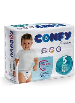 اشتري Confy Premium Baby Diapers Size 5 - Pack of 26 في الامارات