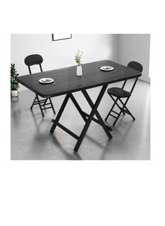 Buy Foldable Picnic Table, Portable Camping Table Desk Simple Design Space Saving Dinner Table, Heavy Duty Collapsible Folding Dining Table for Home Living Room Kitchen Garden (Black, 120CM) in UAE