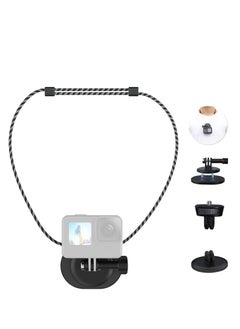 اشتري Magnetic Neck Selfie Holder Action Camera Mount Quick Release Plate Chest Shoulder Support Angle with Joint Mount for Hero 5 6 7 8 9 10 Black AKASO DJI Action iPhone Camera Video Shoot في السعودية