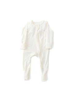 اشتري Organic Zipper Romper- Daisy White 95% Bamboo 5% Spandex 0-3 months في الامارات