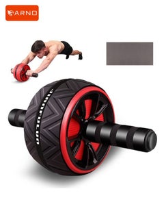 Buy Roller Exercise Wheel Fitness Equipment Mute Roller For Arms Back Belly Core Trainer Body Shape With Free Knee Pad in Saudi Arabia